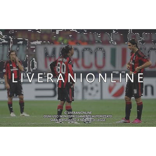 MILAN - REAL MADRID CHAMPIONS LEAGUE 03/11/2010 nella foto zlatan ibrahimovic e ronaldinho ©luzzani/Agenzia Aldo Liverani Sas