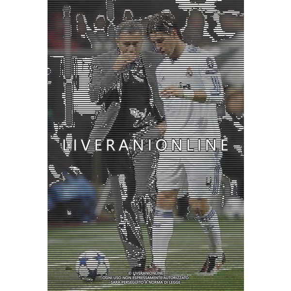 MILAN - REAL MADRID CHAMPIONS LEAGUE 03/11/2010 nella foto jose\' mourinho e sergio ramos ©luzzani/Agenzia Aldo Liverani Sas