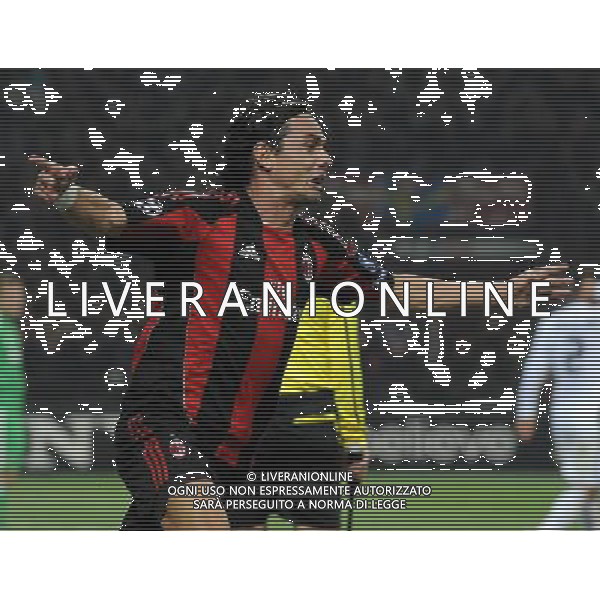 UEFA Champions League 2010/2011 Gruppo G Milano - 03.11.2010 Milan-Real Madrid Nella Foto: esultanza dopo il primo gol di filippo inzaghi /Ph.Vitez-Ag. Aldo Liverani