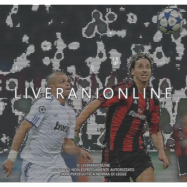 UEFA Champions League 2010/2011 Gruppo G Milano - 03.11.2010 Milan-Real Madrid Nella Foto:ibrahimovic e pepe /Ph.Vitez-Ag. Aldo Liverani