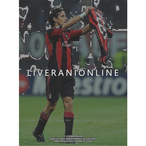 UEFA Champions League 2010/2011 Gruppo G Milano - 03.11.2010 Milan-Real Madrid Nella Foto: esultanza di filippo inzaghi che festeggia i 69 gol /Ph.Vitez-Ag. Aldo Liverani