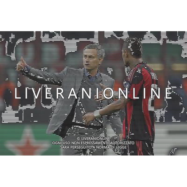 MILAN - REAL MADRID CHAMPIONS LEAGUE 03/11/2010 nella foto jose\' mourinho e boateng a fine gara ©luzzani/Agenzia Aldo Liverani Sas