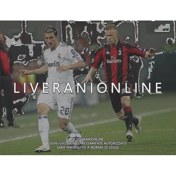 Milano 03-11-2010 Champions League 2010/11 milan-real madrid 2:2 nella foto gonzalo higuain e ignazio abate ph marco luzzani/ag aldo liverani s.a.s.