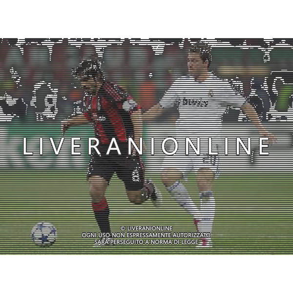 Milano 03-11-2010 Champions League 2010/11 milan-real madrid 2:2 nella foto gonzalo higuain e gennaro gattuso ph marco luzzani/ag aldo liverani s.a.s.