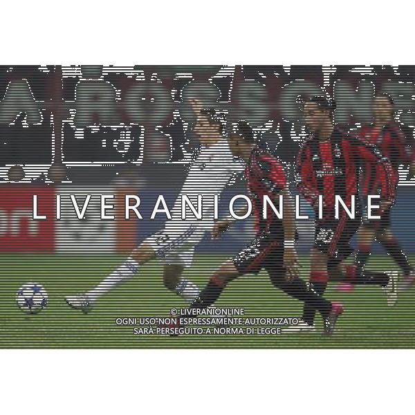 Milano 03-11-2010 Champions League 2010/11 milan-real madrid 2:2 nella foto angel di maria, kevin prince boateng e ronaldinho ph marco luzzani/ag aldo liverani s.a.s.