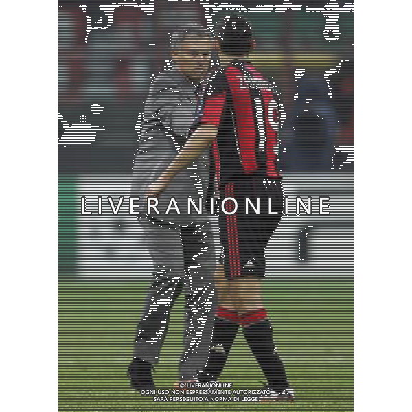 Milano 03-11-2010 Champions League 2010/11 milan-real madrid 2:2 nella foto jose\' mourinho e gianluca zambrotta a fine gara ph marco luzzani/ag aldo liverani s.a.s.