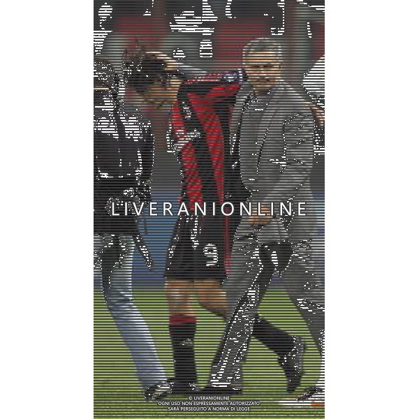 Milano 03-11-2010 Champions League 2010/11 milan-real madrid 2:2 nella foto jose\' mourinho e filippo inzaghi a fine gara ph marco luzzani/ag aldo liverani s.a.s.