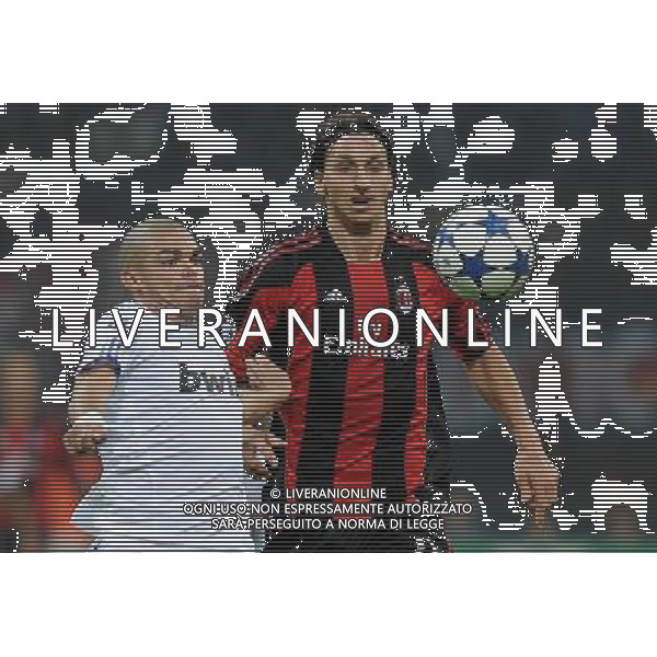 UEFA Champions League 2010/2011 Gruppo G Milano - 03.11.2010 Milan-Real Madrid Nella Foto:PEPE-Zlatan IBRAHIMOVIC /Ph.Vitez-Ag. Aldo Liverani