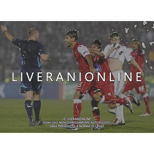 FC Braga player Moises, left and Mossoro, celebrate, during their Group H UEFA Champions League match in Belgrade, Serbia, Wednesday, Nov. 3, 2010. © Srdjan Stevanovic/Starsportphoto.com - Newspix.pl - Ag. Aldo ITALY ONLY BELGRADO ( SERBIA) UEFA CHAMPIONS LEAGUE 2010-2011- partita FC PARTIZAN vs BRAGA