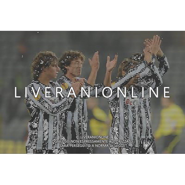 Juventus - Salisburgo Europa League 04-11-2010 Nella foto: Buchel Camilleri e liviero a fine partita © Falzone/AGENZIA ALDO LIVERANI SAS