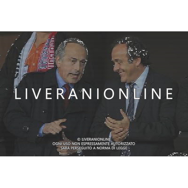 Juventus - Salisburgo Europa League 04-11-2010 Nella foto: Abete Giancarlo e Michel Platini ©Falzone/Agenzia Aldo Liverani Sas