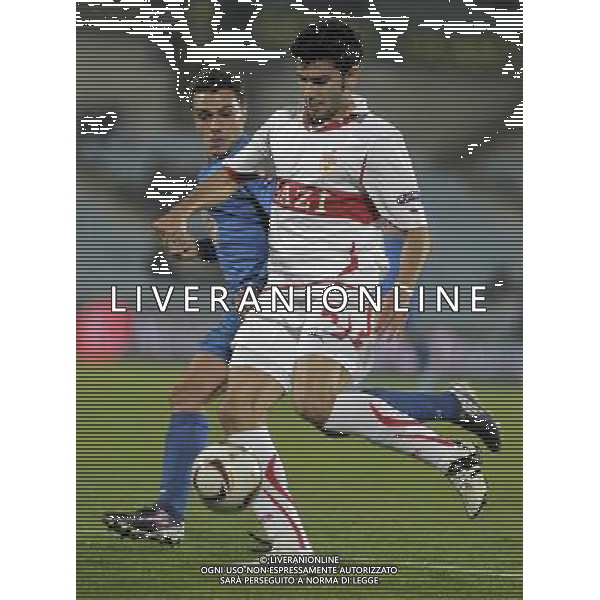 Stuttgart\'s Serdar Tasci (r) and Getafe\'s Adrian Colunga during UEFA Europa League match.November 04,2010. (ALTERPHOTOS/Acero) - ALFAQUI - AG. ALDO LIVERANI SAS ITALY ONLY MADRID - UEFA EUROPA LEAGUE 2010-2011 partita: GETAFE vs STOCCARDA