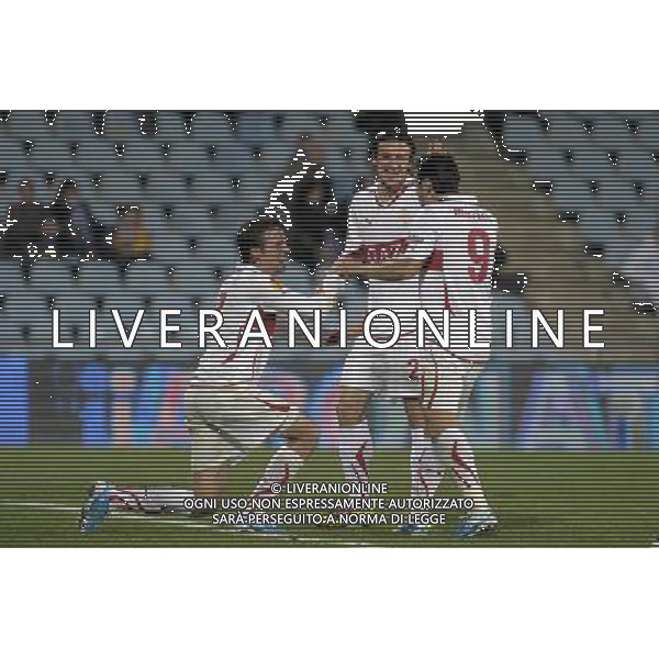Stuttgart\'s Martin Harnik (l), Ciprian Marica (r) and Christian Gentner celebrate goal during UEFA Europa League match.November 04,2010. (ALTERPHOTOS/Acero) - ALFAQUI - AG. ALDO LIVERANI SAS ITALY ONLY MADRID - UEFA EUROPA LEAGUE 2010-2011 partita: GETAFE vs STOCCARDA