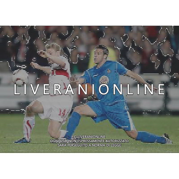 Stuttgart\'s Patrick Funk against Getafe\'s Adrian Sardinero during Europa League match. November 04, 2010. (ALTERPHOTOS/Alvaro Hernandez). - ALFAQUI - AG. ALDO LIVERANI SAS ITALY ONLY MADRID - UEFA EUROPA LEAGUE 2010-2011 partita: GETAFE vs STOCCARDA