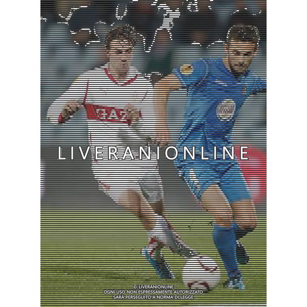 Stuttgart\'s Martin Harnik against Getafe\'s Ibrahim Kas during Europa League match. November 04, 2010. (ALTERPHOTOS/Alvaro Hernandez). - ALFAQUI - AG. ALDO LIVERANI SAS ITALY ONLY MADRID - UEFA EUROPA LEAGUE 2010-2011 partita: GETAFE vs STOCCARDA