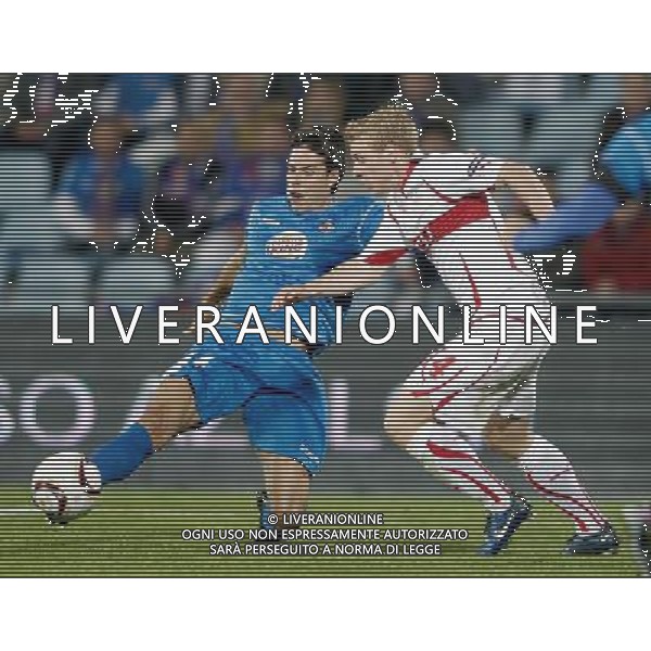 Stuttgart\'s Patrick Funk against Getafe\'s Manu del Moral during Europa League match. November 04, 2010. (ALTERPHOTOS/Alvaro Hernandez). - ALFAQUI - AG. ALDO LIVERANI SAS ITALY ONLY MADRID - UEFA EUROPA LEAGUE 2010-2011 partita: GETAFE vs STOCCARDA