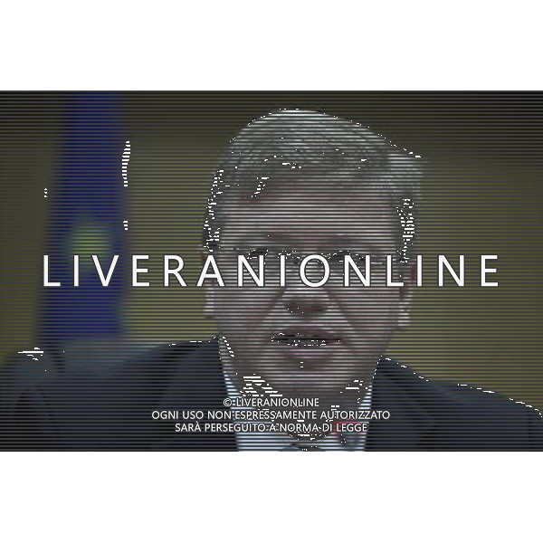 (101104) -- Ramallah, Nov. 4, 2010 - Unione europea (UE), commissario per l\'allargamento Stefan Fule parla durante una conferenza stampa congiunta con il primo ministro palestinese Salam Fayyad (non visto) nella cittˆ cisgiordana di Ramallah a novembre 4, 2010. Fadi Arouri) (ZL) Photoshot-AG ALDO LIVERANI