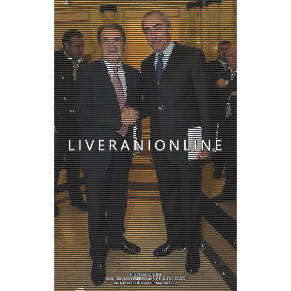 MILANO 10/11/2010 FONDAZIONE EDISON, FORO BONAPARTE, 31 -LA FONDAZIONE EDISON. DIECI ANNI PER L\' ECONOMIA ITALIANA- NELLA FOTO UMBERTO QUADRINO E ROMANO PRODI FOTO ROMANO/AG ALDO LIVERANI