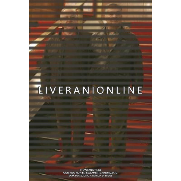 MILANO 11-11-2010 TEATRO NUOVO CONFERENZA STAMPA DI PRESENTAZIONE DEL NUOVO SPETTACOLO DI COCHI PONZONI E RENATO POZZETTO \'FINCHE\' C\'E\' LA SALUTE\' NELLA FOTO COCHI PONZONI E RENATO POZZETTO PH.FIOCHI/AG ALDO LIVERANI SAS