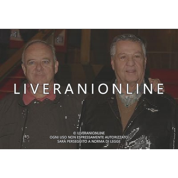 MILANO 11-11-2010 TEATRO NUOVO CONFERENZA STAMPA DI PRESENTAZIONE DEL NUOVO SPETTACOLO DI COCHI PONZONI E RENATO POZZETTO \'FINCHE\' C\'E\' LA SALUTE\' NELLA FOTO COCHI PONZONI E RENATO POZZETTO PH.FIOCHI/AG ALDO LIVERANI SAS