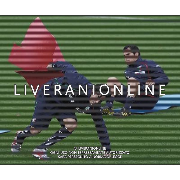 Raduno Nazionale Italiana a Coverciano Coverciano(FI) - 15.11.2010 Allenamento Nella Foto:Alberto aquilani - Cristian ledesma /Ph.Vitez-Ag. Aldo Liverani