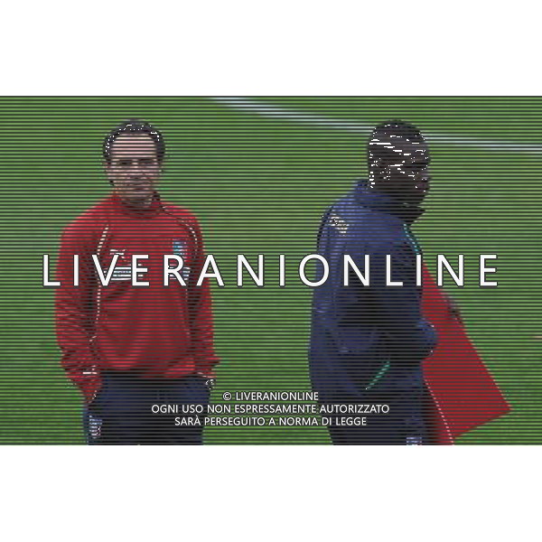 Raduno Nazionale Italiana a Coverciano Coverciano(FI) - 15.11.2010 Allenamento Nella Foto:Mario balotelli - Cesare prandelli /Ph.Vitez-Ag. Aldo Liverani