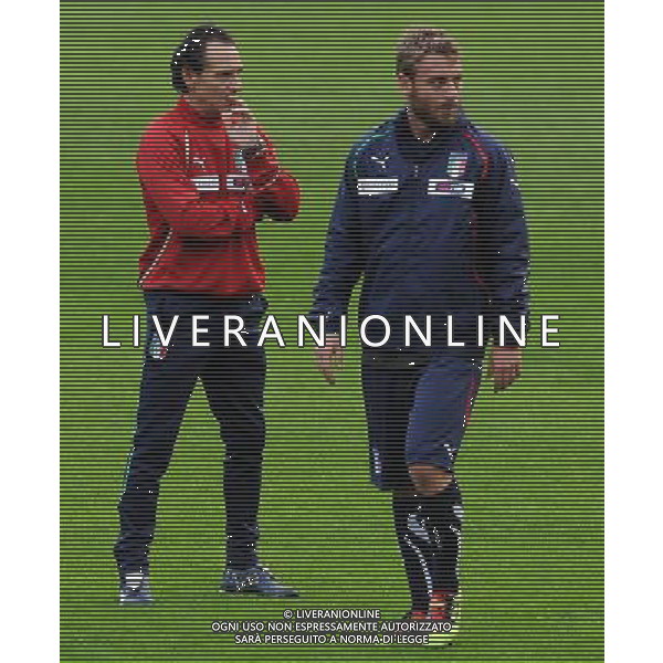 Raduno Nazionale Italiana a Coverciano Coverciano(FI) - 15.11.2010 Allenamento Nella Foto:Cesare prandelli - Daniele de rossi /Ph.Vitez-Ag. Aldo Liverani