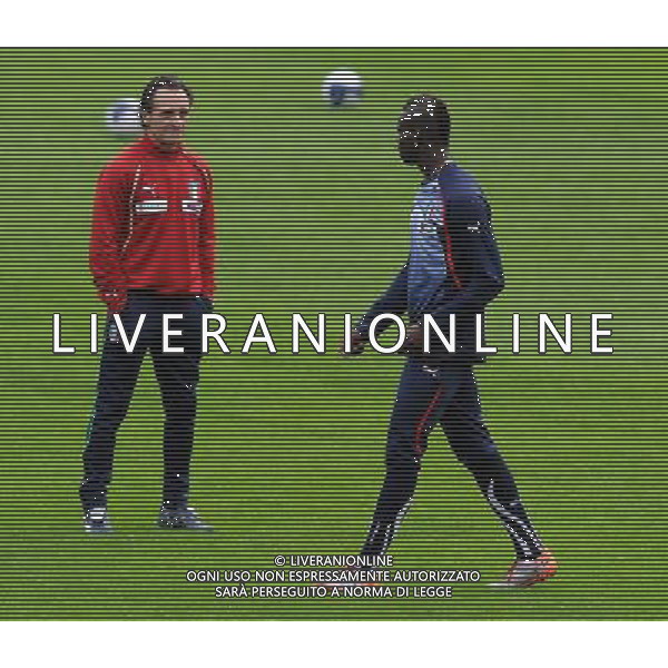 Raduno Nazionale Italiana a Coverciano Coverciano(FI) - 15.11.2010 Allenamento Nella Foto:prandelli Cesare - Balotelli Mario /Ph.Vitez-Ag. Aldo Liverani