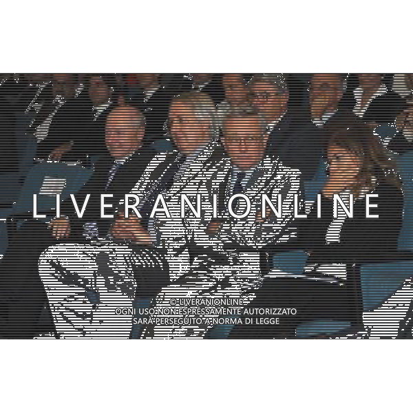 MILANO 15/11/2010 AUDITORIUM GIO PONTI ASSOLOMBARDA VIA PANTANO, 9 -LA FINANZA A SOSTEGNO DELLO SVILUPPO DELL\' IMPRESE E DEL PAESE. IL RUOLO DEL FONDO ITALIANO D\' INVESTIMENTO- NELLA FOTO EMMA MARCEGAGLIA, GIULIO TREMONTI, ALBERTO MEOMARTINI E GIANFRANCO CARBONATO FOTO ROMANO/AG ALDO LIVERANI