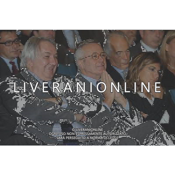 MILANO 15/11/2010 AUDITORIUM GIO PONTI ASSOLOMBARDA VIA PANTANO, 9 -LA FINANZA A SOSTEGNO DELLO SVILUPPO DELL\' IMPRESE E DEL PAESE. IL RUOLO DEL FONDO ITALIANO D\' INVESTIMENTO- NELLA FOTO ALBERTO MEOMARTINI, GIULIO TREMONTI ED EMMA MARCEGAGLIA FOTO ROMANO/AG ALDO LIVERANI