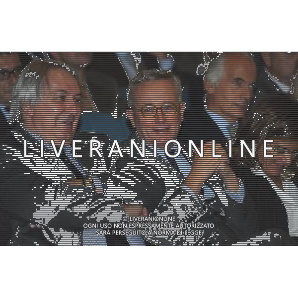MILANO 15/11/2010 AUDITORIUM GIO PONTI ASSOLOMBARDA VIA PANTANO, 9 -LA FINANZA A SOSTEGNO DELLO SVILUPPO DELL\' IMPRESE E DEL PAESE. IL RUOLO DEL FONDO ITALIANO D\' INVESTIMENTO- NELLA FOTO ALBERTO MEOMARTINI, GIULIO TREMONTI ED EMMA MARCEGAGLIA FOTO ROMANO/AG ALDO LIVERANI