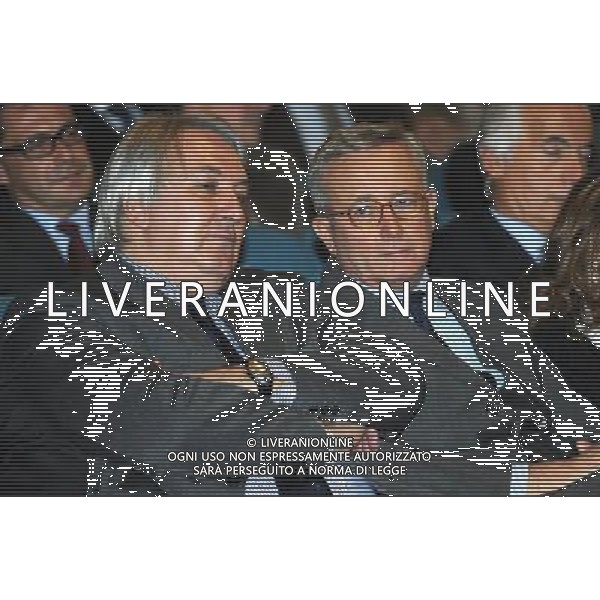 MILANO 15/11/2010 AUDITORIUM GIO PONTI ASSOLOMBARDA VIA PANTANO, 9 -LA FINANZA A SOSTEGNO DELLO SVILUPPO DELL\' IMPRESE E DEL PAESE. IL RUOLO DEL FONDO ITALIANO D\' INVESTIMENTO- NELLA FOTO GIULIO TREMONTI ED ALBERTO MEOMARTINI FOTO ROMANO/AG ALDO LIVERANI