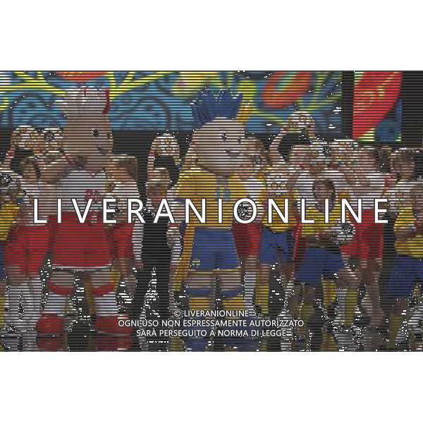 VARSAVIA (POLONIA) PRESENTAZIONE MASCOT PER GLI EUROPEI 2012 DI CALCIO POLONIA/UCRAINA ©  MACIEJ SMIAROWSKI NEWSPIX.PL - AG. ALDO LIVERANI SAS ITALY ONLY *** Local Caption *** 