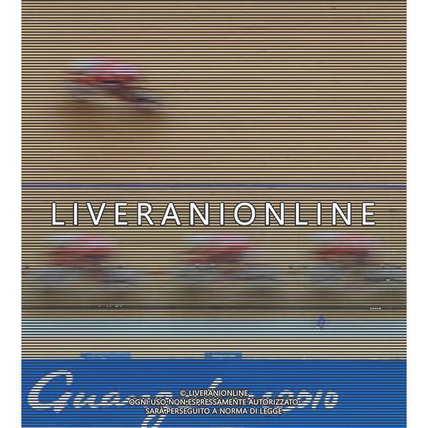 (101115) -- GUANGZHOU, Nov. 15, 2010 () -- Athletes of China\'s Hong Kong compete in the qualification of the men\'s Team Pursuit of track cycling at the 16th Asian Games in Guangzhou, south China\'s Guangdong Province, Nov. 15, 2010. (/Li Ga) ©photoshot/Agenzia Aldo Liverani Sas - ITALY ONLY - 16a Giochi Asiatici di Guangzhou, nel sud della Cina