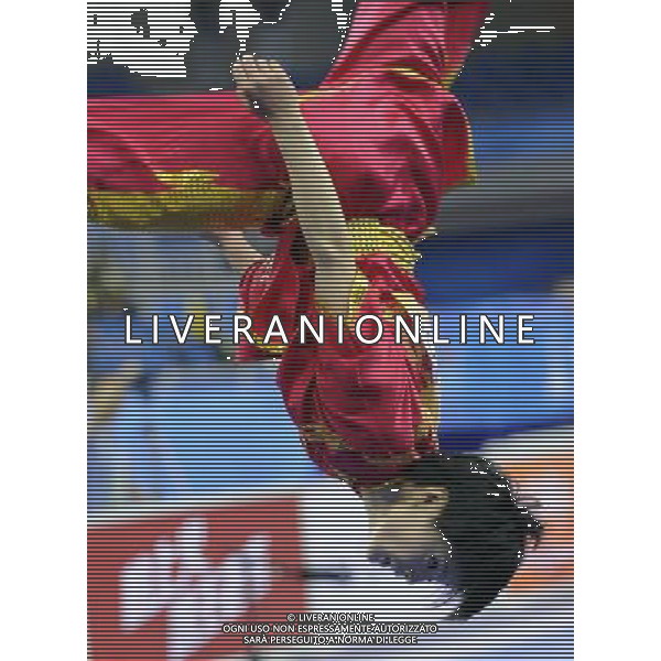 (101116) -- GUANGZHOU, Nov. 16, 2010 () --Geng Xiaoling of Hong Kong of China competes during the final of women\'s Changquan of Wushu event at the 16th Asian Games in Guangzhou, south China\'s Guangdong Province, Nov. 16, 2010. Geng won the gold medal with 9.75 points. (/Gesang Dawa)(rzl) ©photoshot/Agenzia Aldo Liverani Sas - ITALY ONLY - 16a Giochi Asiatici di Guangzhou, nel sud della Cina