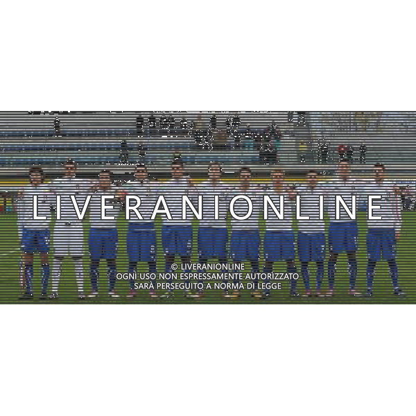 Gara Amichevole Nazionali Under 21 Fermo - 17.11.2010 Italia-Turchia Nella Foto:nazionale italiana under 21 duranta l\'inno /Ph.Vitez-Ag. Aldo Liverani