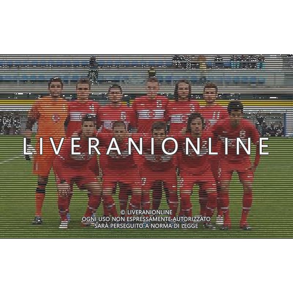 Gara Amichevole Nazionali Under 21 Fermo - 17.11.2010 Italia-Turchia Nella Foto:turchia squadra formazione under 21 /Ph.Vitez-Ag. Aldo Liverani