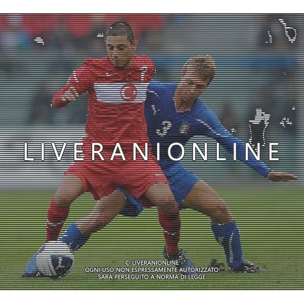 Gara Amichevole Nazionali Under 21 Fermo - 17.11.2010 Italia-Turchia Nella Foto:kaplan-crescenzi /Ph.Vitez-Ag. Aldo Liverani