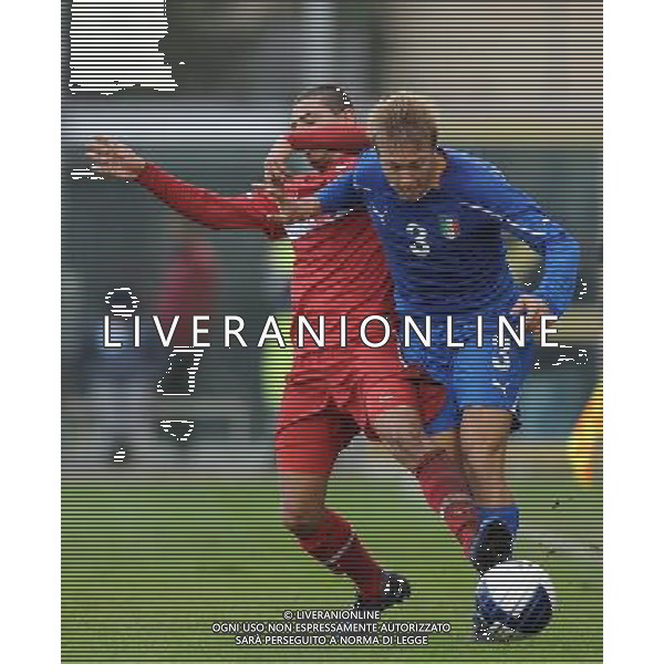 Gara Amichevole Nazionali Under 21 Fermo - 17.11.2010 Italia-Turchia Nella Foto:crescenzi-kaplan /Ph.Vitez-Ag. Aldo Liverani