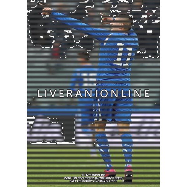 Gara Amichevole Nazionali Under 21 Fermo - 17.11.2010 Italia-Turchia Nella Foto:esultanza macheda /Ph.Vitez-Ag. Aldo Liverani