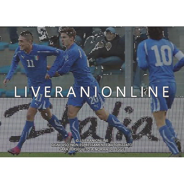 Gara Amichevole Nazionali Under 21 Fermo - 17.11.2010 Italia-Turchia Nella Foto:macheda esultanza secondo gol /Ph.Vitez-Ag. Aldo Liverani