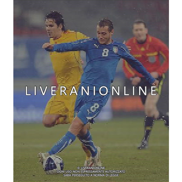 Italia - Romania Amichevole a Klagenfurt 17/11/2010 nella foto Diamanti e Florescu ©Parisotto/Agenzia Aldo Liverani Sas