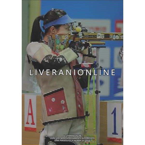 (101117) -- GUANGZHOU, Nov. 17() -- Gold medalist Wang Chengyi of China competes during the women\'s 50m Rifle 3 Positions final at the 16th Asian Games in Guangzhou, south China\'s Guangdong Province, Nov. 17, 2010. (/Yan Yan) ©PHOTOSHOT /Agenzia Aldo Liverani Sas - ITALY ONLY - CINA: 16mi Giochi Asiatici di Guangzhou