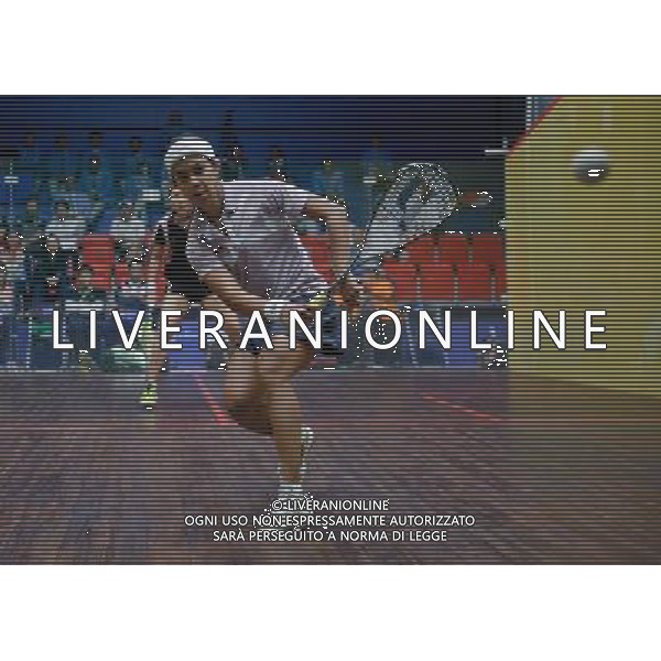 (101118) -- GUANGZHOU, Nov. 18, 2010 () -- Malaysia\'s Nicol Ann David(Front), world-famous squash player, competes in women\'s individual round 1 match of squash at the 16th Asian Games in Guangzhou, capital of south China\'s Guangdong Province, Nov. 18, 2010. Nicol Ann David beat Park Eun Ok of South Korea 3-0. (/Jiang Kehong)(sss) ©photoshot/Agenzia Aldo Liverani Sas - ITALY ONLY - CINA: 16mi Giochi Asiatici di Guangzhou
