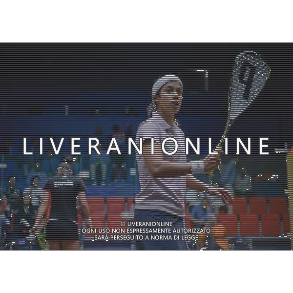 (101118) -- GUANGZHOU, Nov. 18, 2010 () -- Malaysia\'s Nicol Ann David, world-famous squash player, competes in women\'s individual round 1 match of squash at the 16th Asian Games in Guangzhou, capital of south China\'s Guangdong Province, Nov. 18, 2010. Nicol Ann David beat Park Eun Ok of South Korea 3-0. (/Jiang Kehong)(sss) ©photoshot/Agenzia Aldo Liverani Sas - ITALY ONLY - CINA: 16mi Giochi Asiatici di Guangzhou