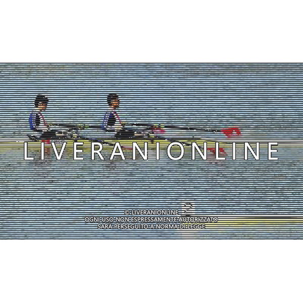 (101118) -- GUANGZHOU, Nov. 18, 2010 () -- Silver medalists Chow Kwong Wing/So Sau Wah of Hong Kong of China compete during the men\'s Lightweight Double Sculls of rowing event at the 16th Asian Games in Guangzhou, south China\'s Guangdong Province, Nov. 18, 2010. (/Wu Xiaoling) ©photoshot/Agenzia Aldo Liverani Sas - ITALY ONLY - CINA: 16mi Giochi Asiatici di Guangzhou