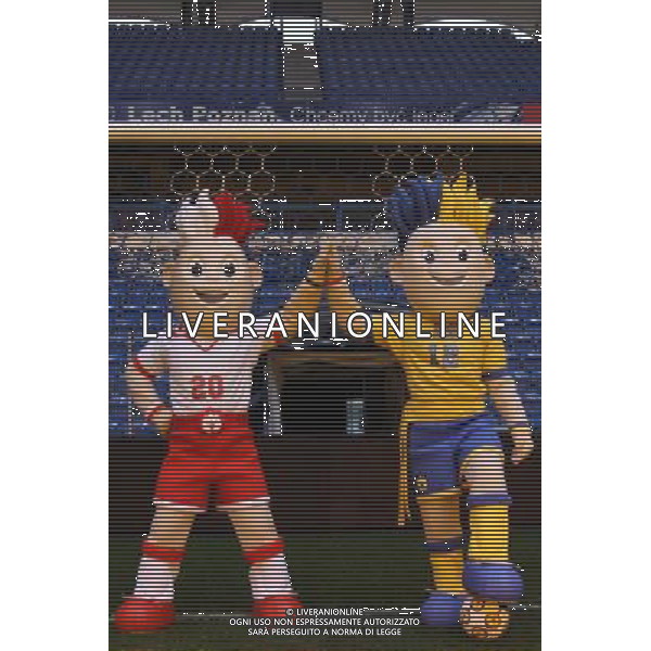 LE MASCOTTE DEI CAMPIONATI EUROPEI DI CALCIO 2012 CHE SI TERRANNO IN POLONIA ED UCRAINA FOTO KATARZYNA PLEWCZYNSKA/CYFRASPORT/NEWSPIX.PL - AG. ALDO LIVERANI SAS ITALY ONLY 