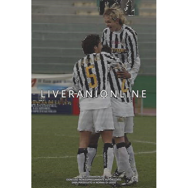 TORNEO DI VIAREGGIO FINALE 56a COPPA CARNEVALE 25/2/2004 EMPOLI-JUVENTUS 0-3 NELLA FOTO ESULTANZA JUVENTUS FOTO GIANNI NUCCI/AG ALDO LIVERANI