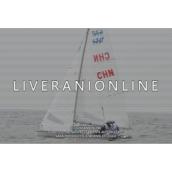 (101120) -- SHANWEI, Nov. 20, 2010 () -- China\'s Cai Liping/Gao Yang compete during the women\'s Double Handed Dinghy 470 race of sailing competition at the 16th Asian Games in Shanwei, south China\'s Guangdong Province, Nov. 20, 2010. China\'s Cai Liping/Gao Yang ranked the second of the event after 12 rounds. (/Zhu Zheng) ©photoshot/Agenzia Aldo Liverani Sas - ITALY ONLY - CINA: 16mi Giochi Asiatici