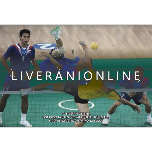 (101120) -- GUANGZHOU, Nov. 20, 2010 () -- Anuwat Chaichana (2nd L) of Thailand competes during the Sepaktakraw men\'s team final against Malaysia at the 16th Asian Games in Guangzhou, south China\'s Guangdong Province, Nov. 20, 2010. Thailand won the final by 2-0 and get the gold medal. (/Yan Yan) ©photoshot/Agenzia Aldo Liverani Sas - ITALY ONLY - CINA: 16mi Giochi Asiatici
